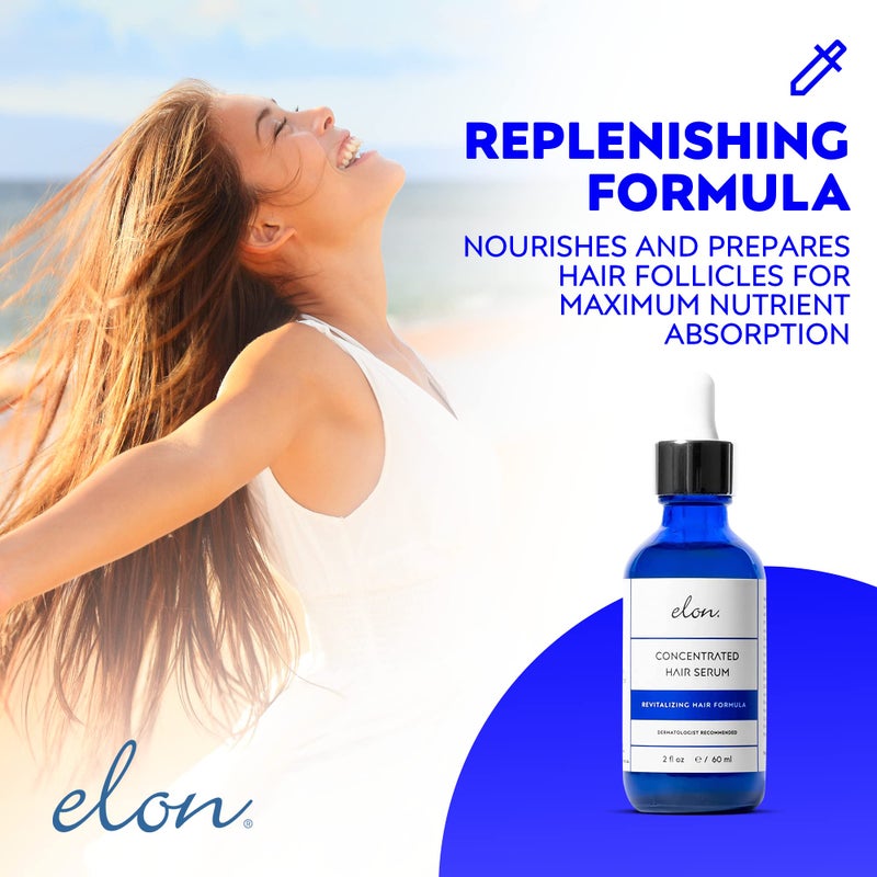 Elon Concentrated Hair Serum for Hair Growth - Revitalizing Scalp Serum for Hair Growth- Extra Strength DHT Blocker, Paraben-Free (2 Fl Oz) - Image 4